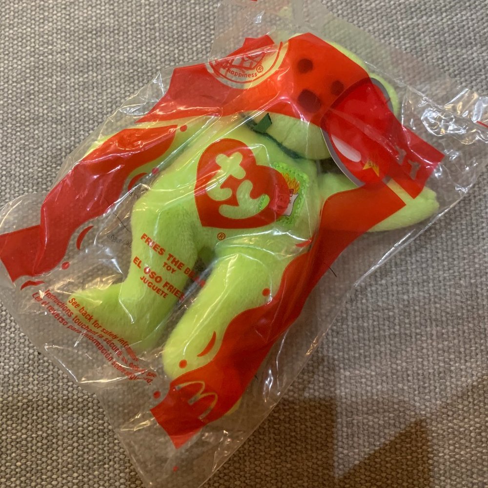 NWT 2004 McDonald Happy Meal TY FRIES THE BEAR Toy